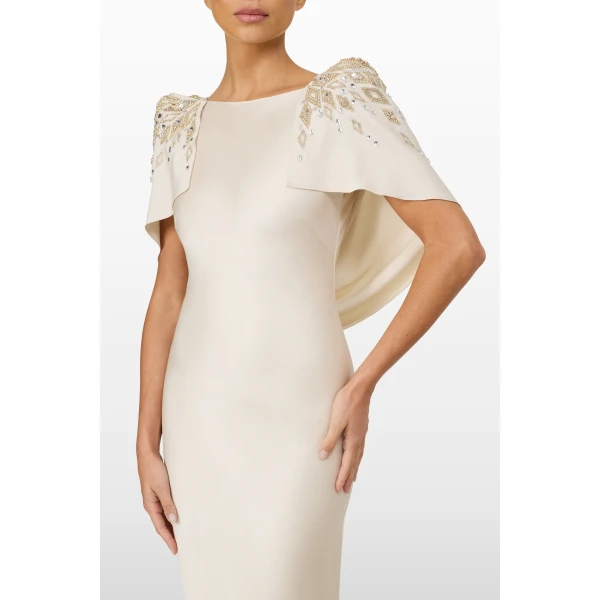 Jenny Packham Ophelia Dress in Oyster | Evening Gowns | Coveti