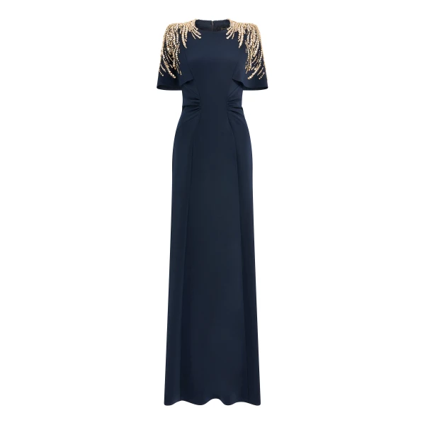 Jenny Packham Petal Dress in Ink | Coveti