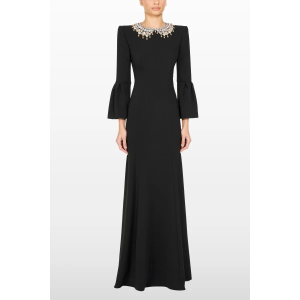 Jenny Packham Pueblo Dress in Liquorice | Evening Gowns | Coveti