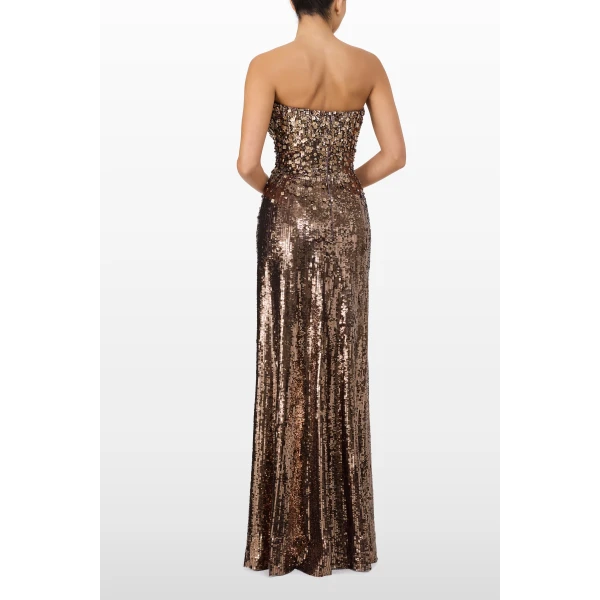 Jenny Packham Rey Dress in Mocha | Evening Gowns | Coveti