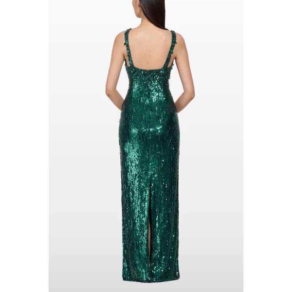 Jenny Packham Rosalie Dress in Fern Green | Evening Gowns | Coveti