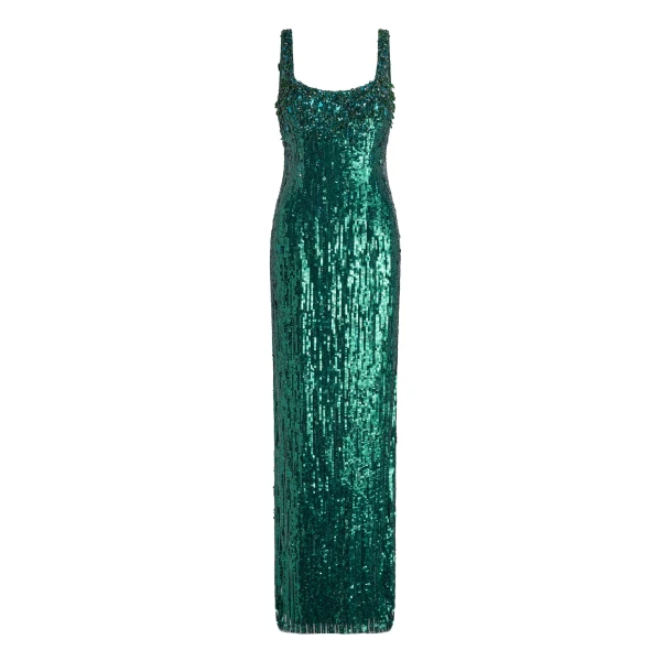 Rosalie Dress in Fern Green