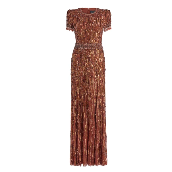 Jenny Packham Roxy Dress in Bronze | Coveti