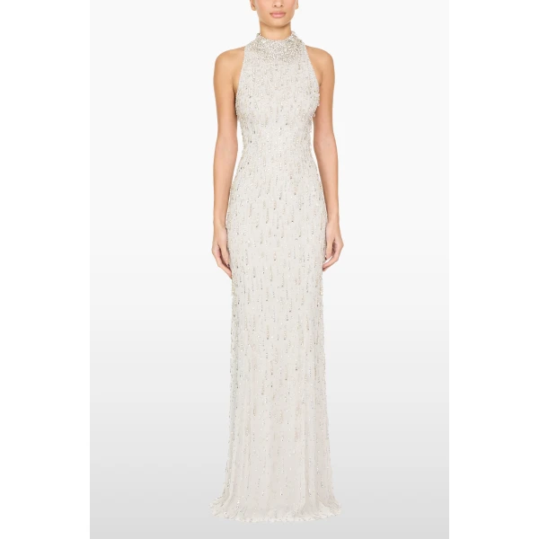 Jenny Packham Santa Fe Dress in Snow | Evening Gowns | Coveti