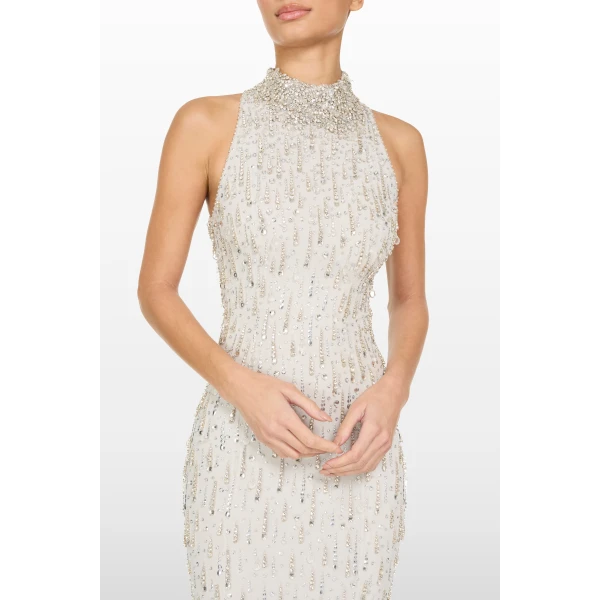Jenny Packham Santa Fe Dress in Snow | Evening Gowns | Coveti
