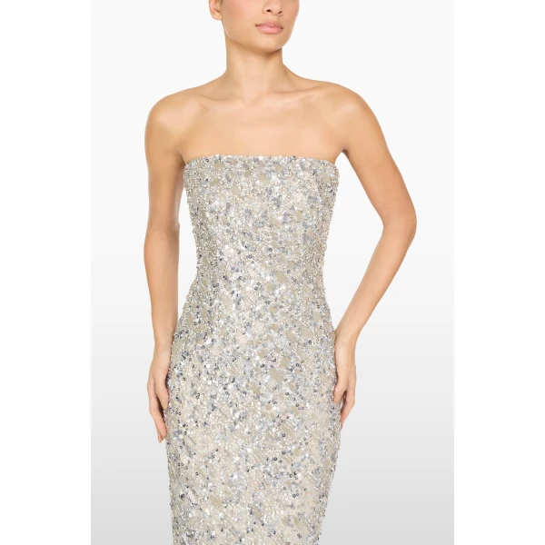 Jenny Packham Sirocco Dress in Moonstone | Evening Gowns | Coveti