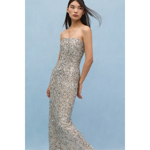 Jenny Packham Sirocco Dress in Moonstone | Evening Gowns | Coveti