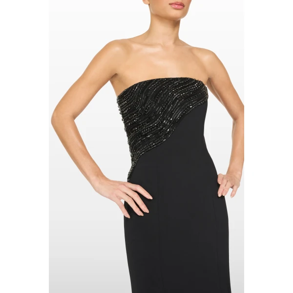 Jenny Packham Soyala Dress in Liquorice | Evening Gowns | Coveti
