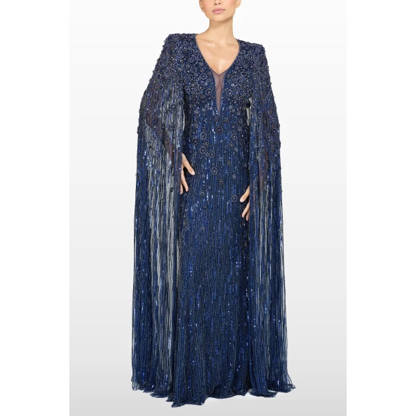 Jenny Packham Sweet Silva Dress in Midnight Kiss | Evening Gowns | Coveti