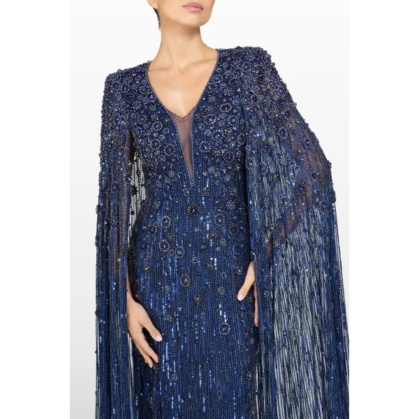Jenny Packham Sweet Silva Dress in Midnight Kiss | Evening Gowns | Coveti