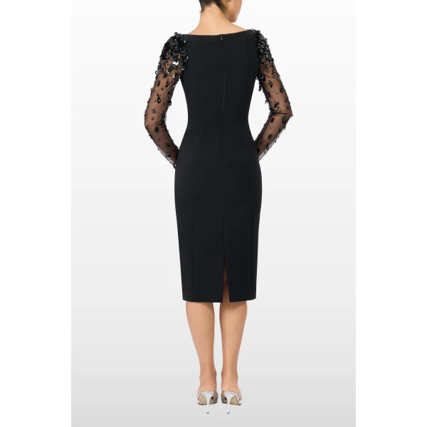 Jenny Packham Swift Dress in Liquorice | Midi Dresses | Coveti