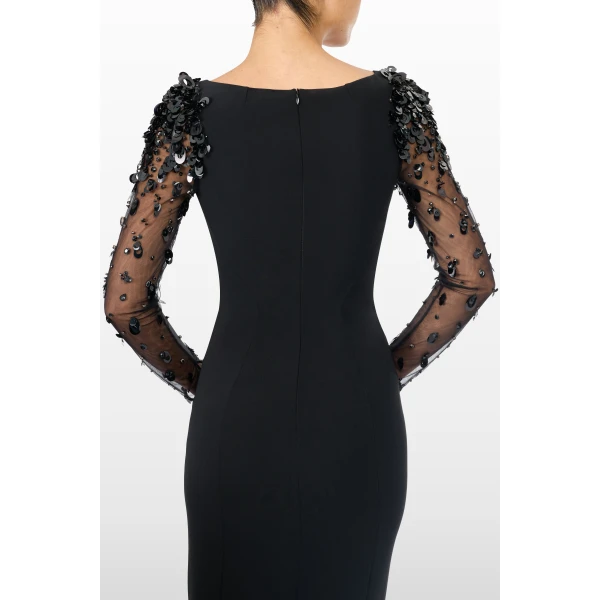 Jenny Packham Swift Dress in Liquorice | Midi Dresses | Coveti