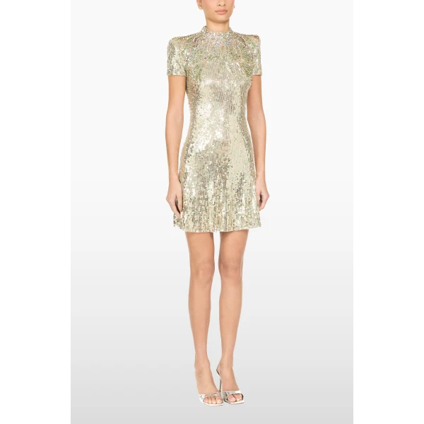 Jenny Packham Tala Dress in Marmo Green | Mini Dresses | Coveti