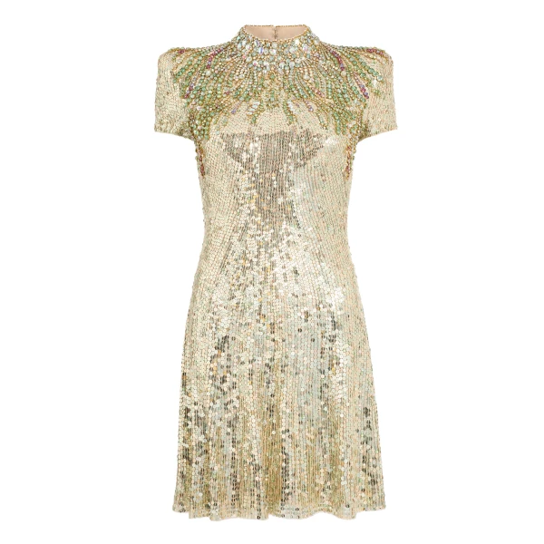 Jenny Packham Tala Dress in Marmo Green | Coveti