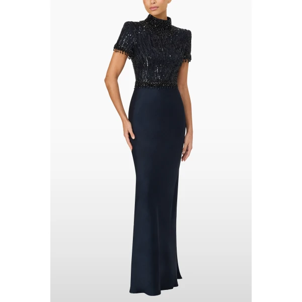 Jenny Packham Trinity Dress in Ink | Evening Gowns | Coveti