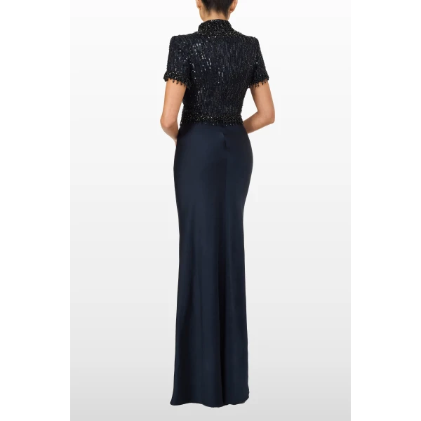 Jenny Packham Trinity Dress in Ink | Evening Gowns | Coveti