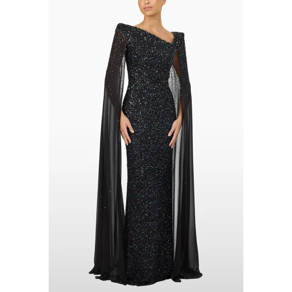 Jenny Packham Twilight Dress in Liquorice | Evening Gowns | Coveti