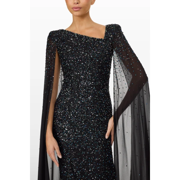 Jenny Packham Twilight Dress in Liquorice | Evening Gowns | Coveti