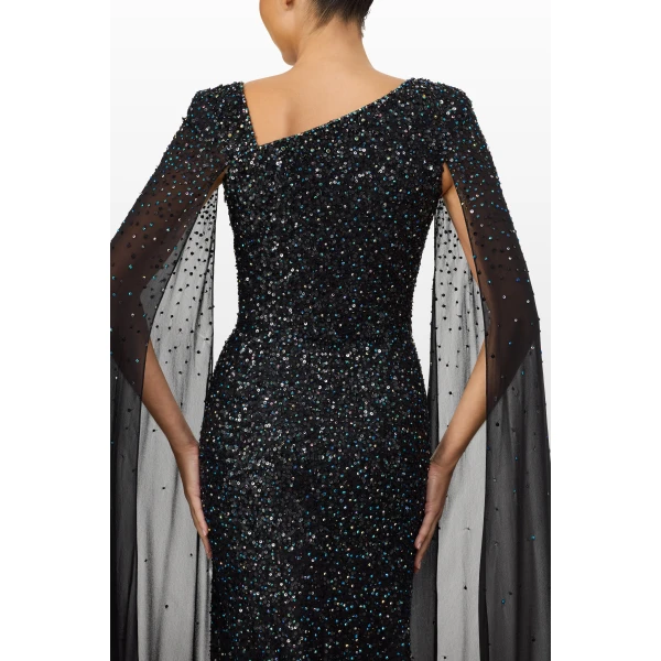 Jenny Packham Twilight Dress in Liquorice | Evening Gowns | Coveti