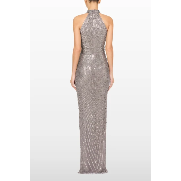 Jenny Packham Whisper Dress in Granite | Evening Gowns | Coveti