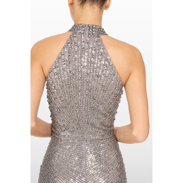 Jenny Packham Whisper Dress in Granite | Evening Gowns | Coveti