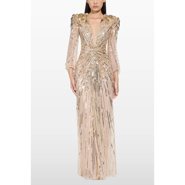 Jenny Packham Xenia Dress in Illusion | Evening Gowns | Coveti