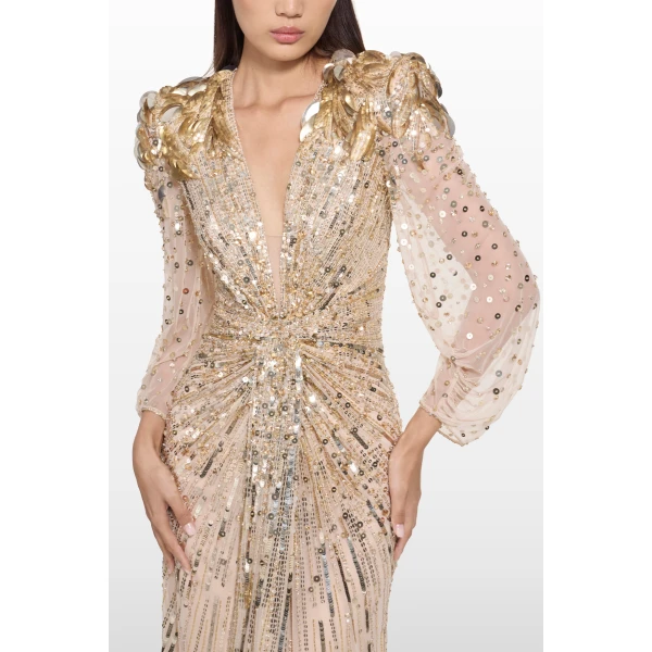 Jenny Packham Xenia Dress in Illusion | Evening Gowns | Coveti