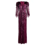 Jenny Packham Xenia Dress in Purple Muscadine | Coveti