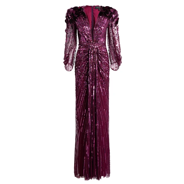 Jenny Packham Xenia Dress in Purple Muscadine | Coveti