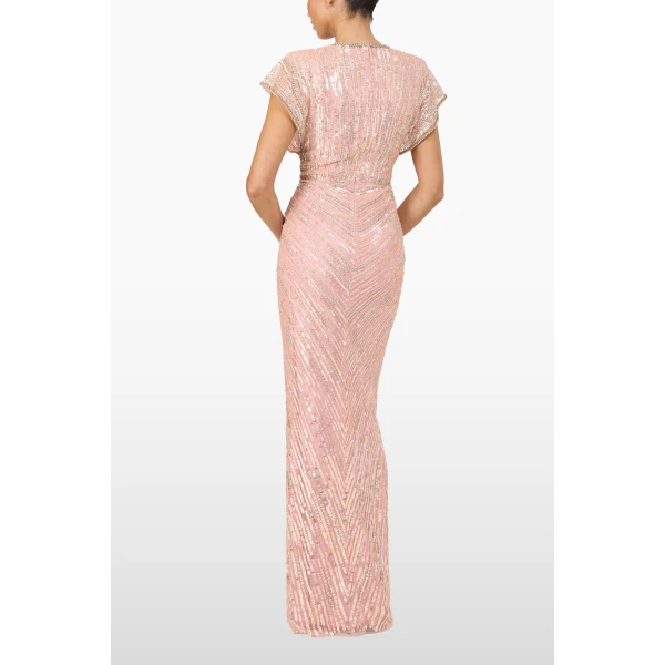 Jenny Packham Zola Dress in Peach Fizz | Evening Gowns | Coveti