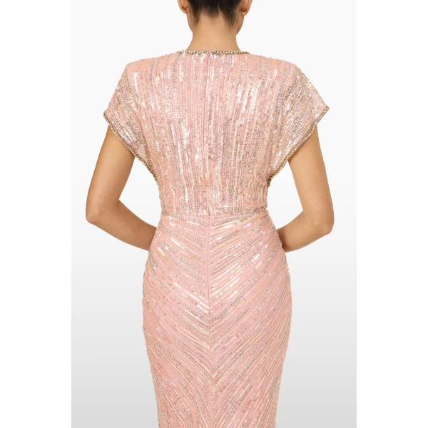 Jenny Packham Zola Dress in Peach Fizz | Evening Gowns | Coveti