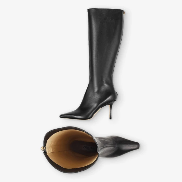 Black Jimmy Choo Agathe Knee Boot 85, view 5 | Boots