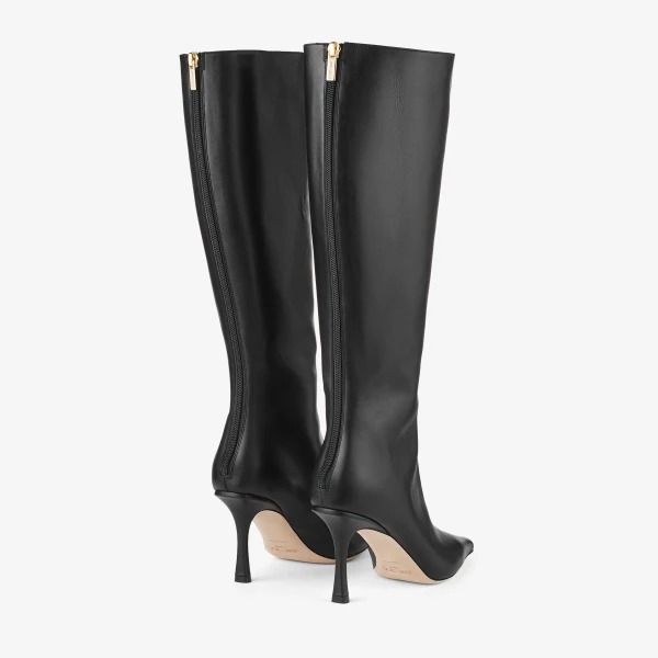 Black Jimmy Choo Agathe Knee Boot 85, view 6 | Boots