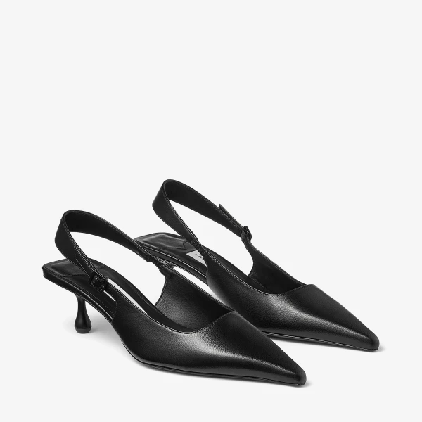 Black Jimmy Choo Amel 50 Pumps, view 2 | Heels