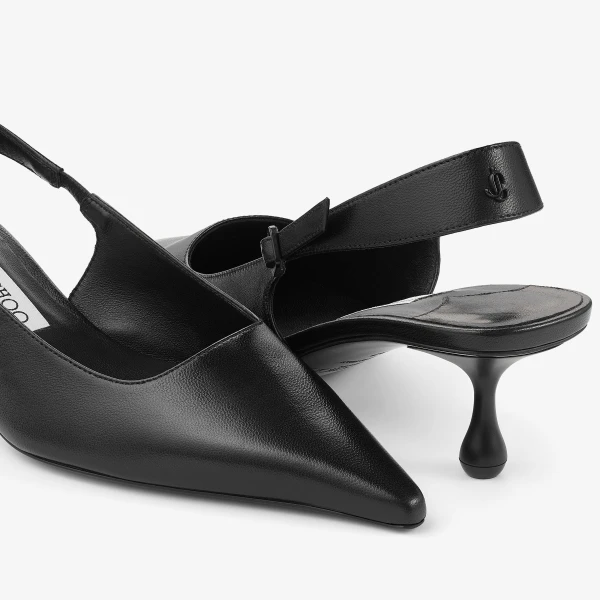 Black Jimmy Choo Amel 50 Pumps, view 3 | Heels