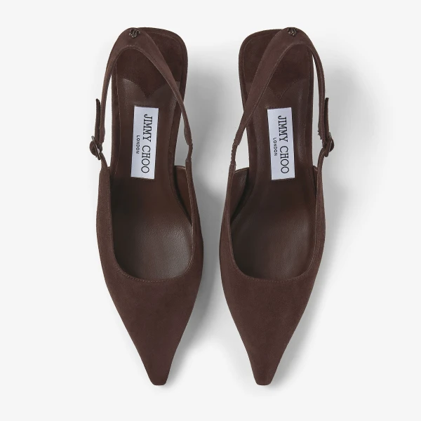 Chocolate Jimmy Choo Amel 50 Pumps, view 4 | Heels