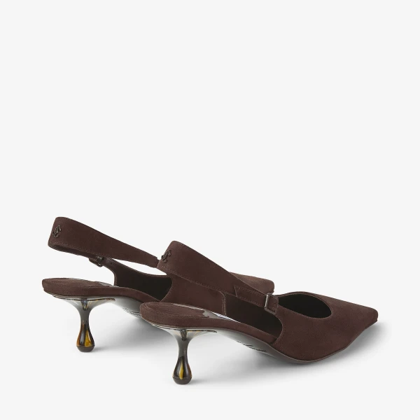 Chocolate Jimmy Choo Amel 50 Pumps, view 5 | Heels