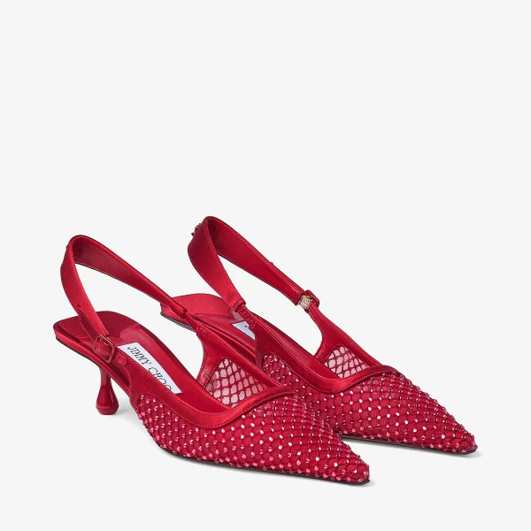 Ruby Red Jimmy Choo Amel 50 Pumps, view 2 | Heels