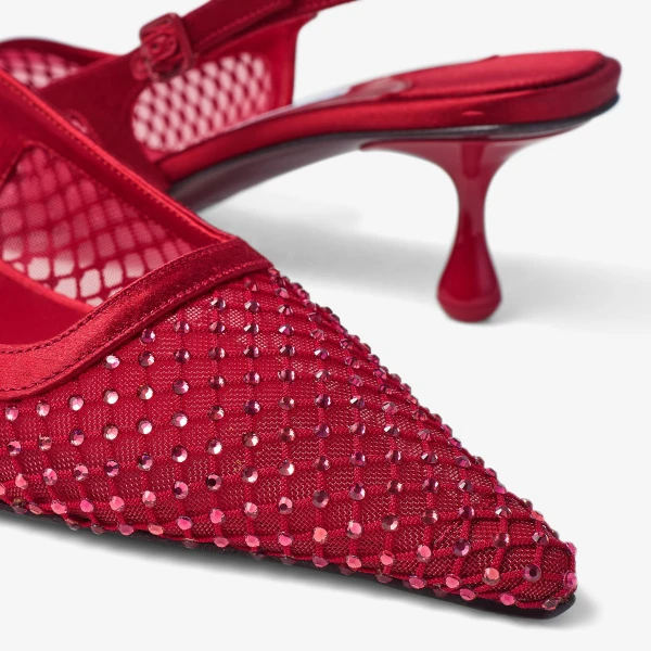 Ruby Red Jimmy Choo Amel 50 Pumps, view 3 | Heels
