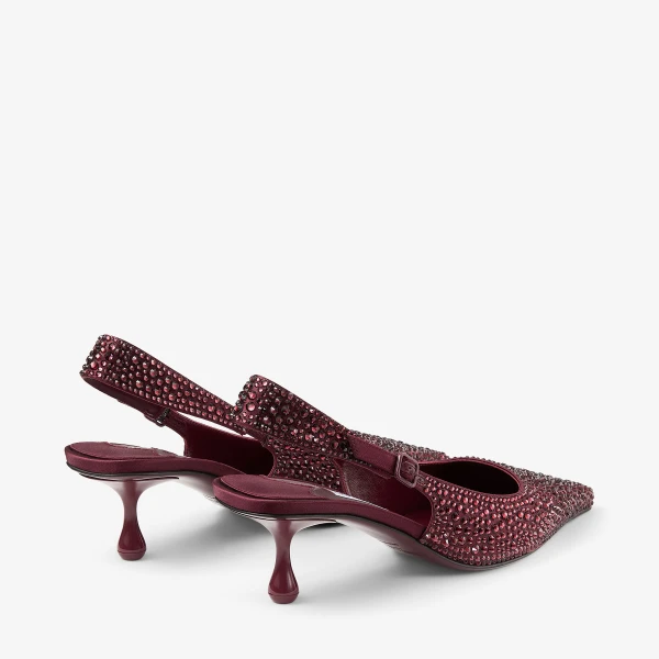 Deep Merlot Jimmy Choo Amel 50 Slingbacks, view 6 | Heels