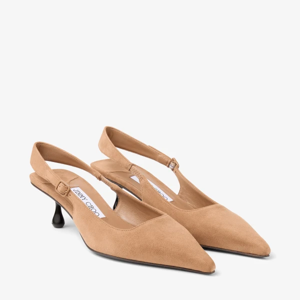 Toffee Jimmy Choo Amel 50 Slingbacks, view 2 | Heels
