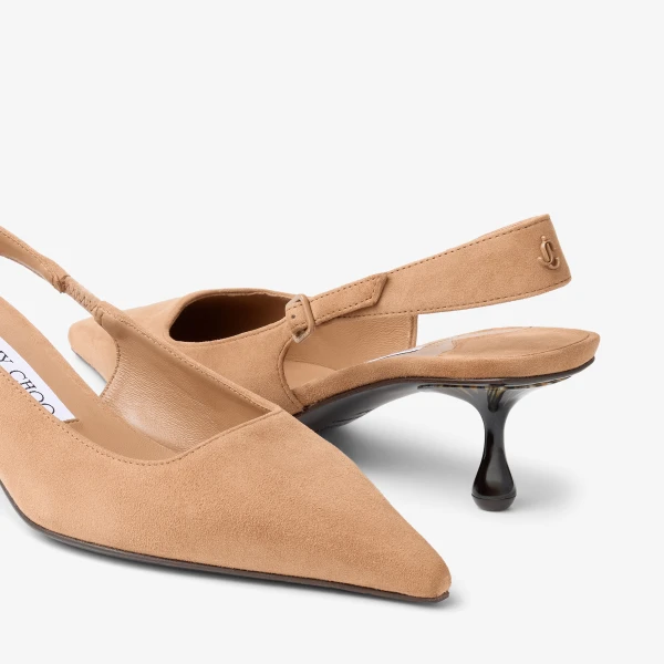 Toffee Jimmy Choo Amel 50 Slingbacks, view 3 | Heels
