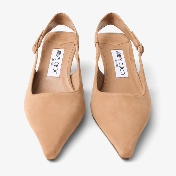 Toffee Jimmy Choo Amel 50 Slingbacks, view 4 | Heels