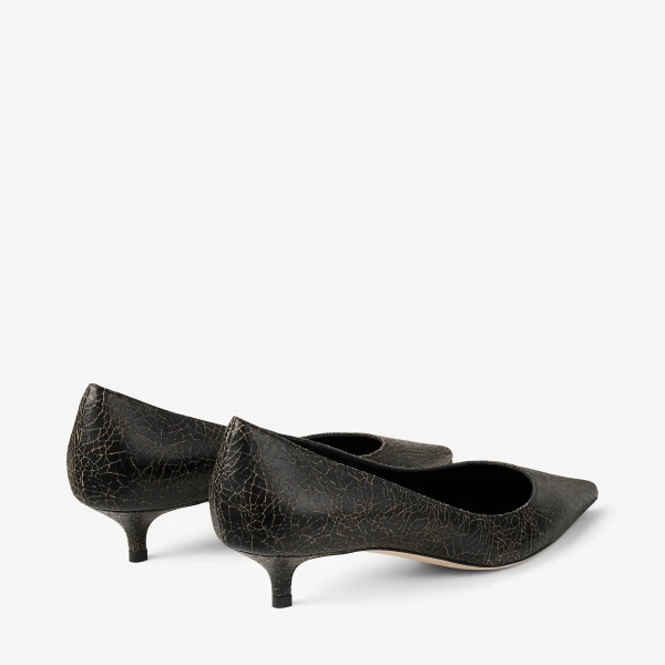 Black and Butterscotch Jimmy Choo Amelia Pumps, view 6 | Heels