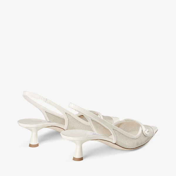Latte and Champagne Jimmy Choo Amita 45 Pumps, view 5 | Heels