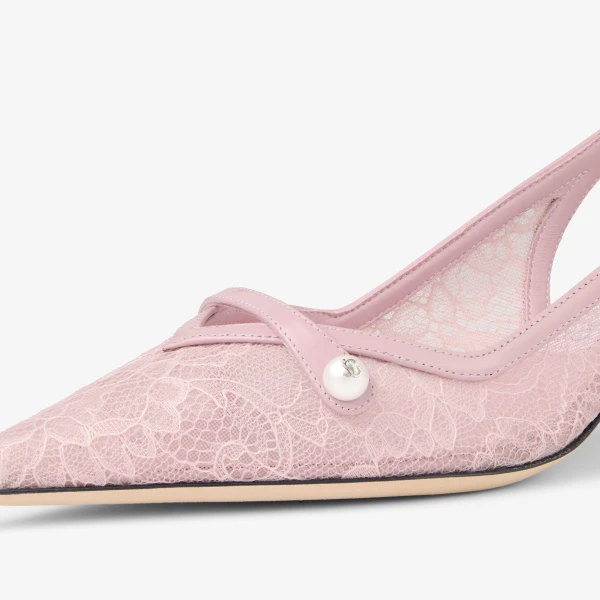 Rose Jimmy Choo Amita 45 Slingbacks, view 4 | Heels