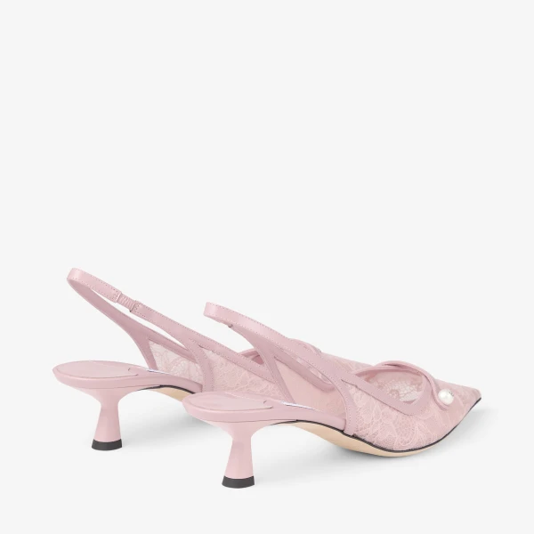 Rose Jimmy Choo Amita 45 Slingbacks, view 6 | Heels