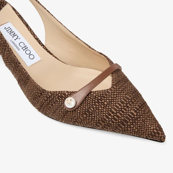 Tan Jimmy Choo Amita 45 Slingbacks, view 4 | Heels