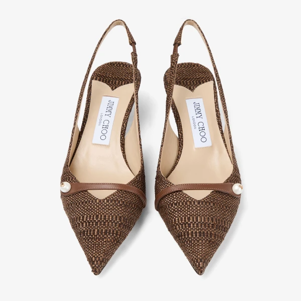 Tan Jimmy Choo Amita 45 Slingbacks, view 5 | Heels