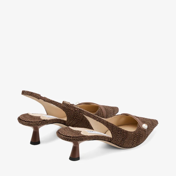 Tan Jimmy Choo Amita 45 Slingbacks, view 6 | Heels